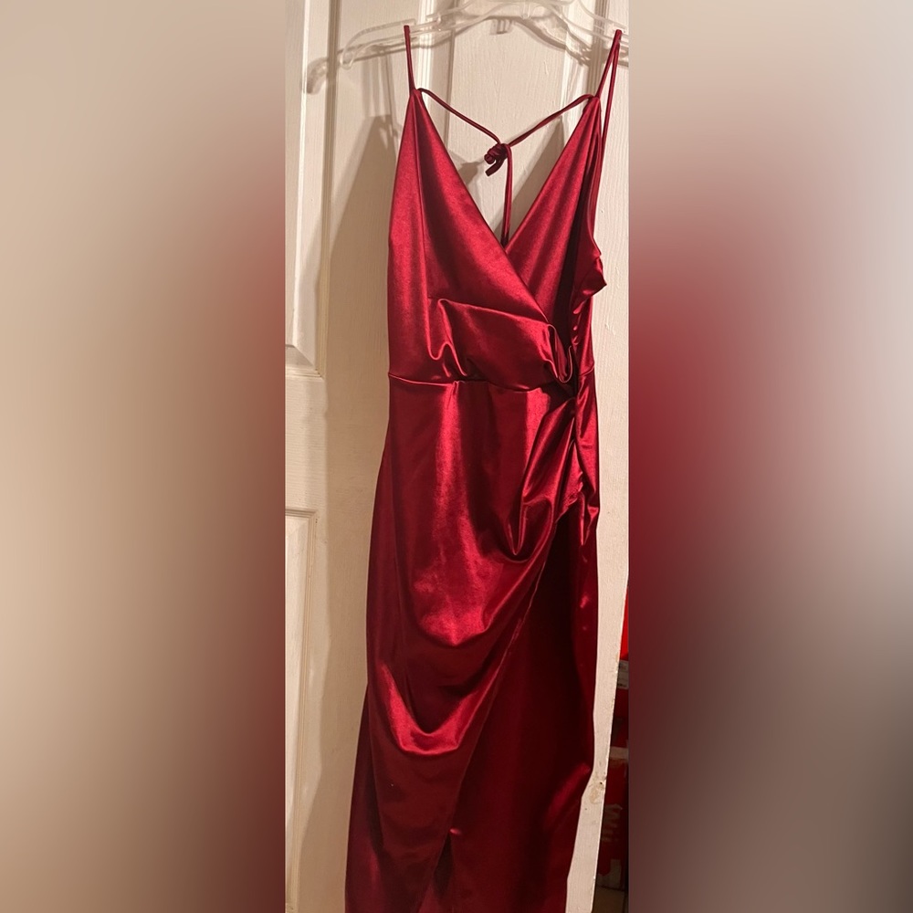 Formal burgundy dress for special occasions